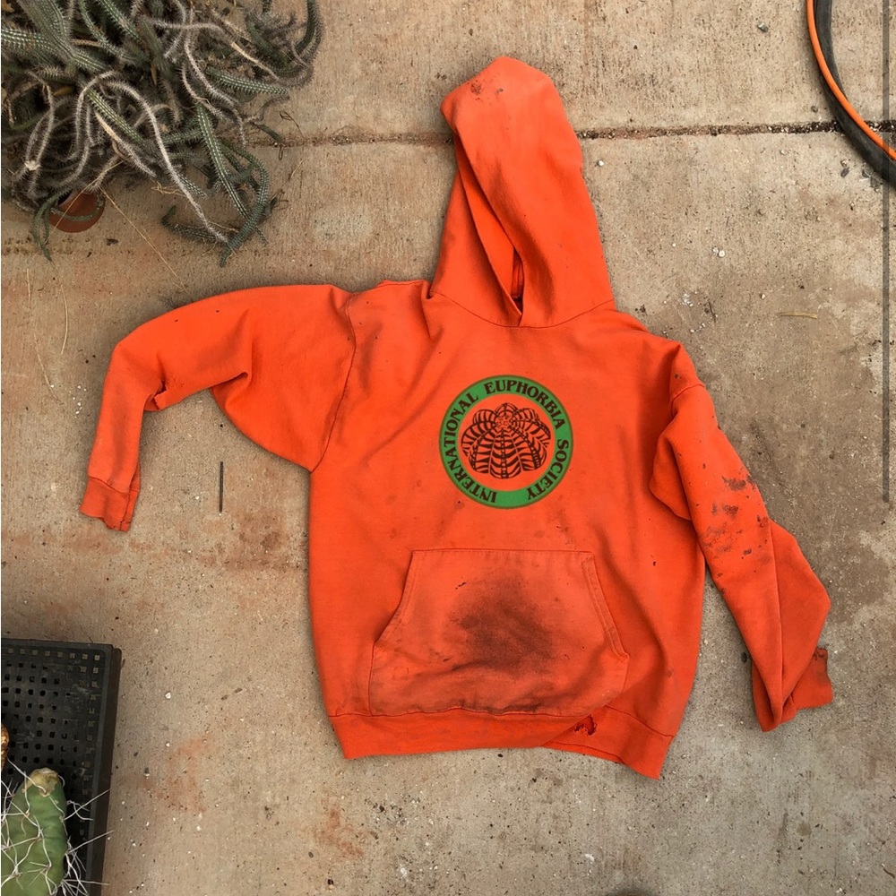 Cactus Store INTERNATIONAL EUPHORBIA SOCIETY HOODED SWEATSHIRT size Small
